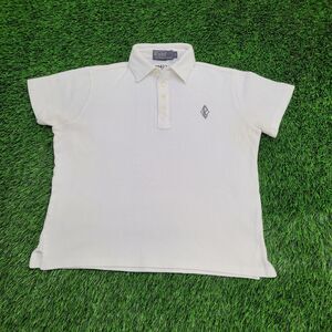 VTG Y2K Polo Ralph Lauren Waffle Knit Polo Mens S Cropped Boxy Fit